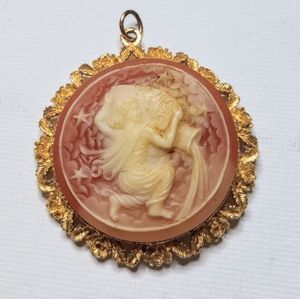 Greek Goddess Vintage Pendant